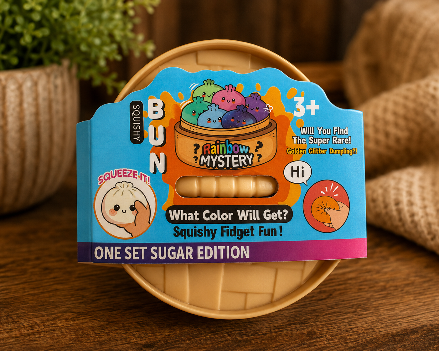 Rainbow Mystery Dumpling Squishy – Sugar Edition