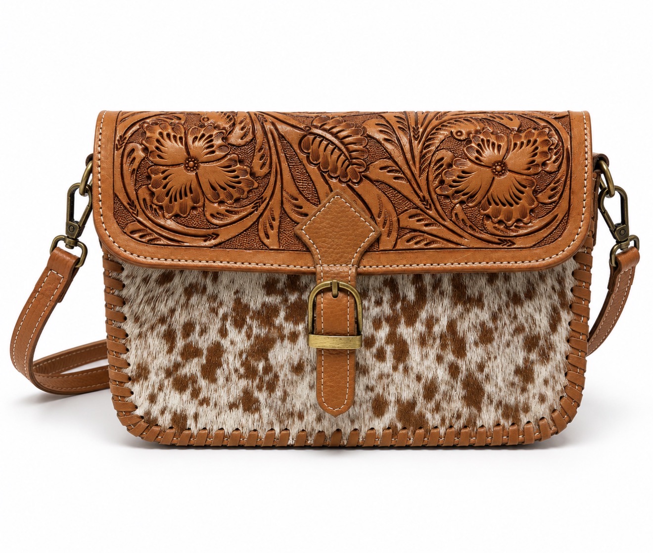 The Shelby – Western Tooled Leather Cowhide