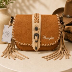Wrangler Braided Tassel Saddle Crossbody Bag
