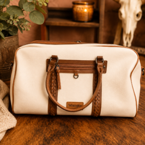 Wrangler Cream & Tan Weekender Duffel Bag